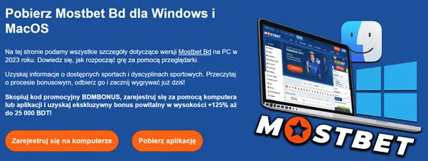 Wersja PC aplikacji Mostbet